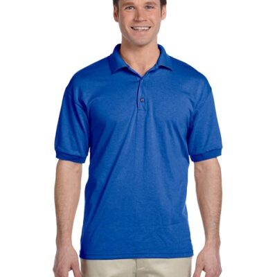 custom-team-gildan-polo-shirt custom team Gildan polo shirt with embroidered logo for groups and businesses