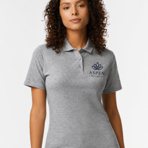 Gildan Softstyle women’s pique polo with custom embroidered logo for business uniforms and branded apparel