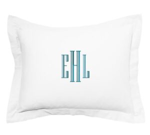 Embroidered-Monogrammed-Pillow Sham-Personalized - Personalized