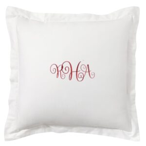 Personalized Organic Cotton Euro Sham Set | Embroidered Monogram Pillow Covers