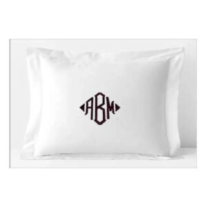Embroidered Monogrammed Personalized Cotton Pillow Sham - Personalized