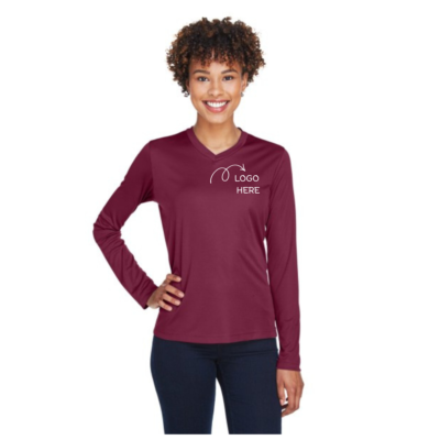 Custom Women's Performance Long Sleeve Shirt Black custom performance long sleeve shirt black athletic apparel