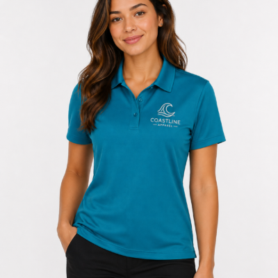 port-authority-womens-silk-touch-custom-polo port authority womens silk touch custom embroidered polo shirt