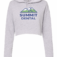 Custom cropped hoodie with full front graphic design for branded apparel and promotional wear