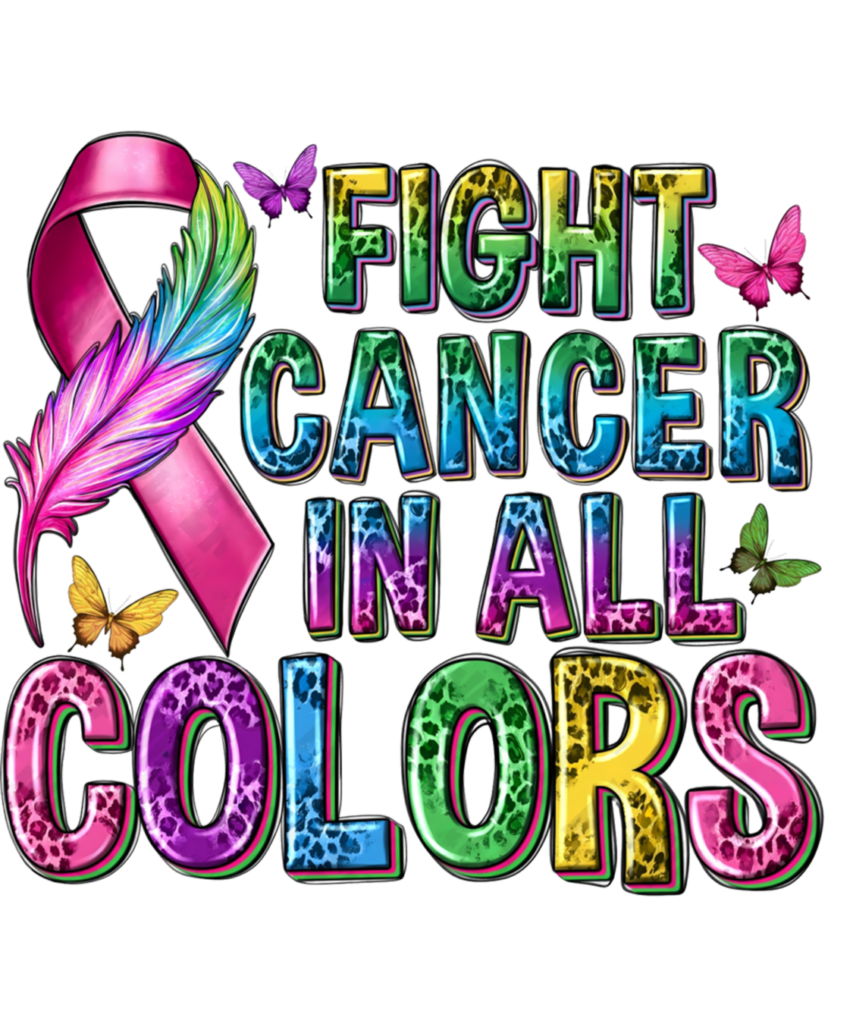Cancer Awareness 100 Fight Cancer In All Color Feather Breast Cancer Awareness Long Sleeve T Shirt 1