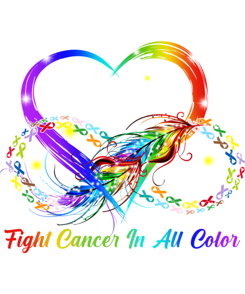 Cancer Awareness 108 Fight Cancer In All Color Fight Cancer Feather Ribbons Long Sleeve T Shirt 2