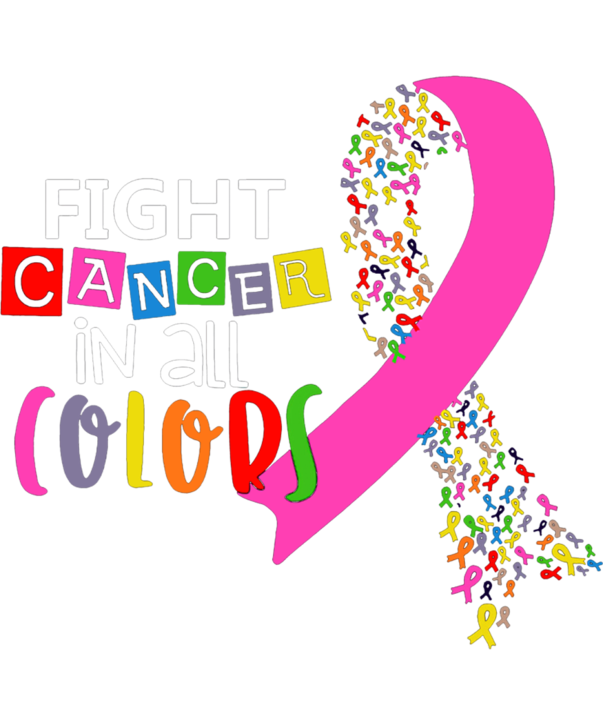 Cancer Awareness 110 Fight Cancer In All Color Fight Cancer Ribbons Inspirational Long Sleeve T Shirt 1