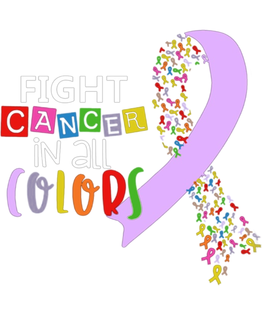 Cancer Awareness 112 Fight Cancer In All Color Fight Cancer Ribbons Inspirational Long Sleeve T Shirt 3