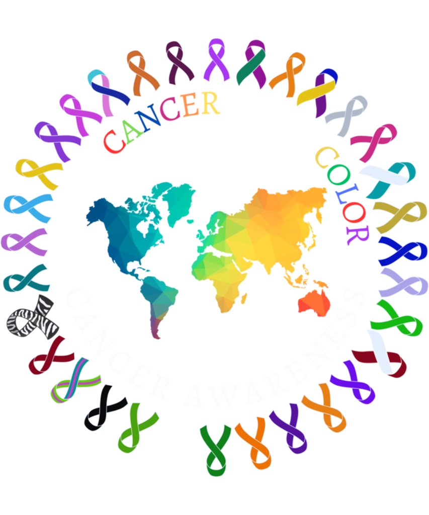 Cancer Awareness 119 Fight Cancer In All Color Ribbons Flower Heart Awareness Long Sleeve T Shirt