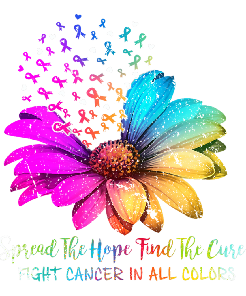 Cancer Awareness 126 Fight Cancer In All Color Spread The Hope Find a Cure Pink Long Sleeve T Shirt