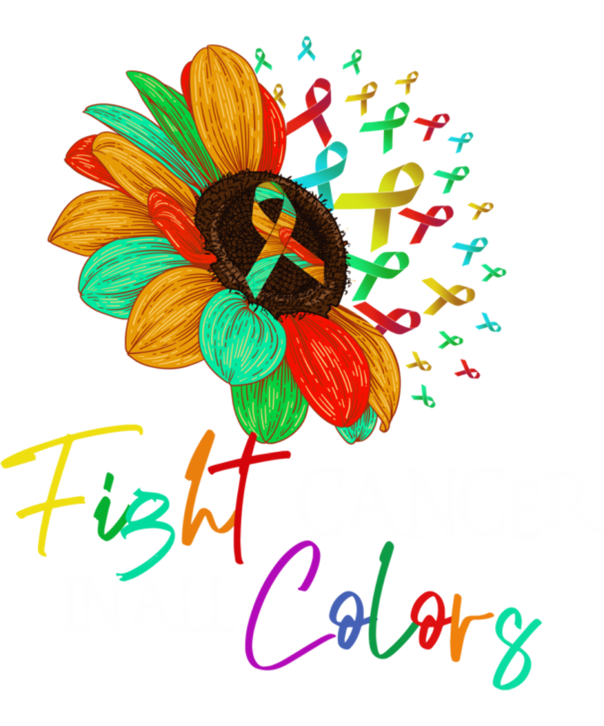 Cancer Awareness 129 Fight Cancer In All Color Sunflower Fighter Long Sleeve T Shirt