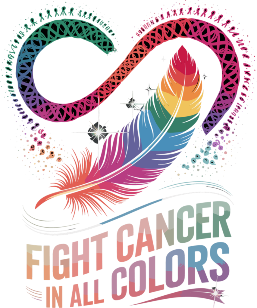 Cancer Awareness 134 Fight Cancer In Every Color Heart Rainbow Ribbons Tee Long Sleeve T Shirt 2