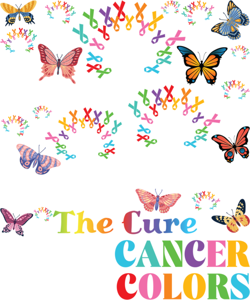 Cancer Awareness 131 Fight Cancer in all Every Color Ribbons Flower Heart Cute Long Sleeve T Shirt