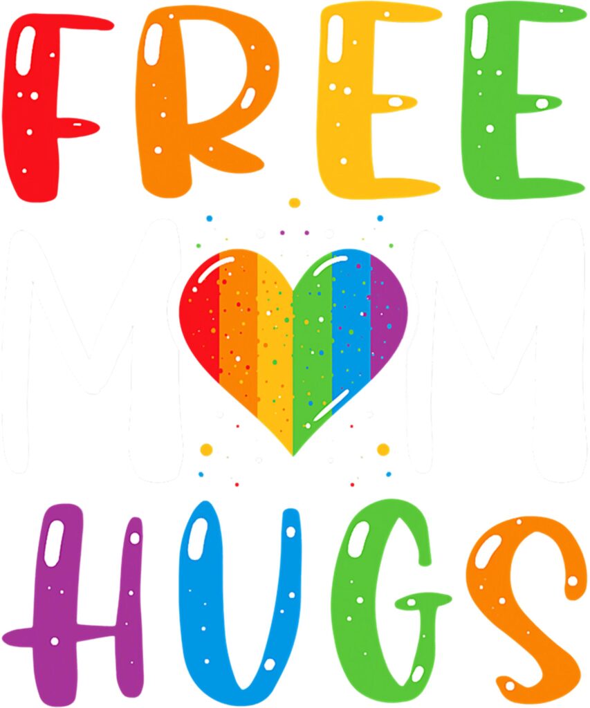 Free Mom Hugs Rainbow Heart LGBT Pride Month Long Sleeve T Shirt 1