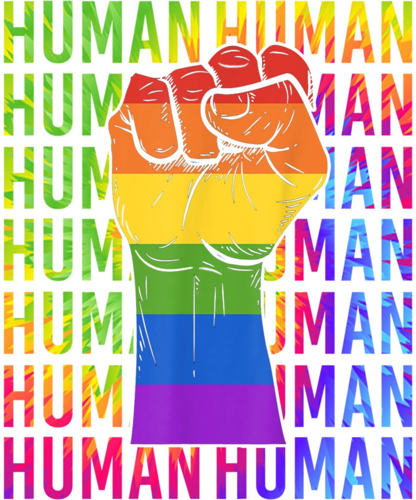 Human LGBT Tie Dye Shirt Lesbian Gay Pride Month Transgender Long Sleeve T Shirt