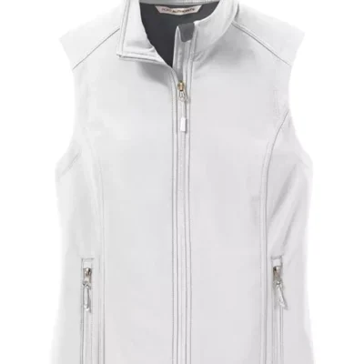 L325_marshmallow_flat_front womens custom workwear soft shell vest for embroidered logos and company apparel