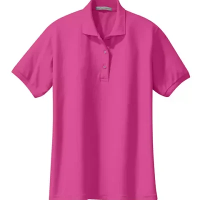 port-authority-womens-silk-touch-custom-polo custom embroidered womens polo port authority silk touch shirt with logo for business uniforms and branded apparel