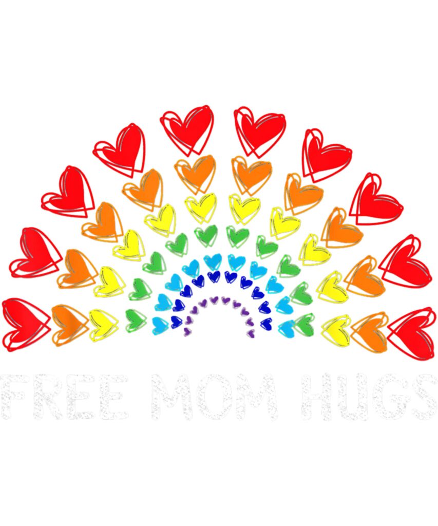 LGBT Pride Month Free Mom Hugs Heart Rainbow LGBT Pride Long Sleeve T Shirt