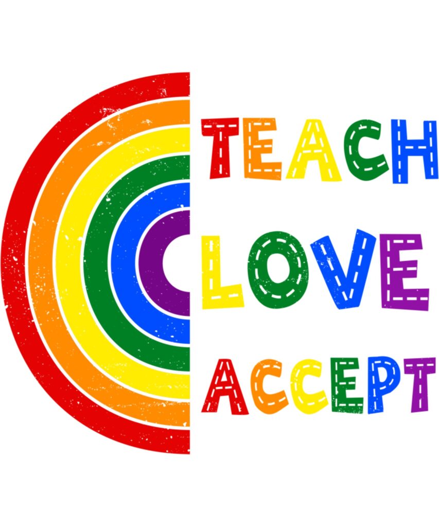 Love Accept Teacher LGBT Pride Month LGBTQ Gay Lesbian Long Sleeve T Shirt