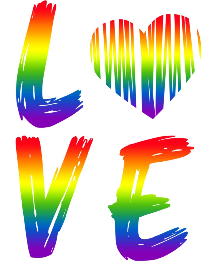 Love Rainbow Heart LGBT Pride Month Gay Bi Trans Long Sleeve T Shirt