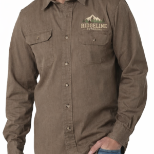 Personalized Wrangler Authentics Classic Woven Shirt for custom embroidery, branded workwear, and everyday apparel
