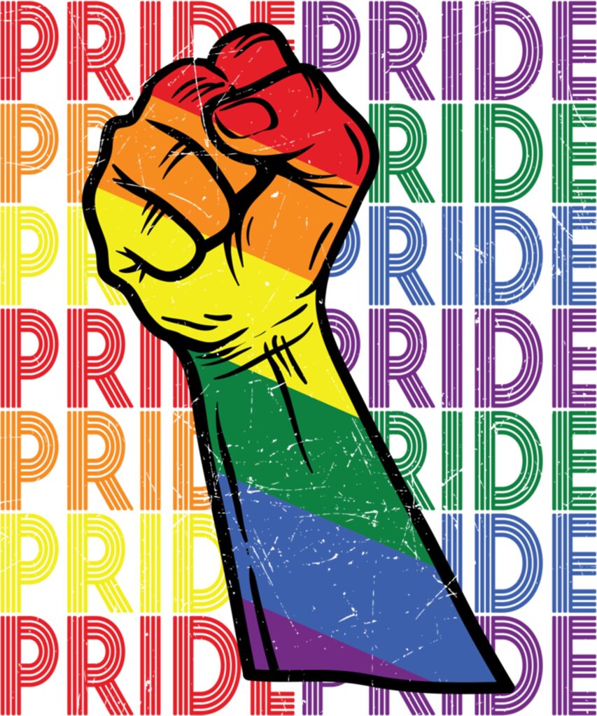 Pride Month Fist LGBT Rainbow Flag Proud Long Sleeve T Shirt