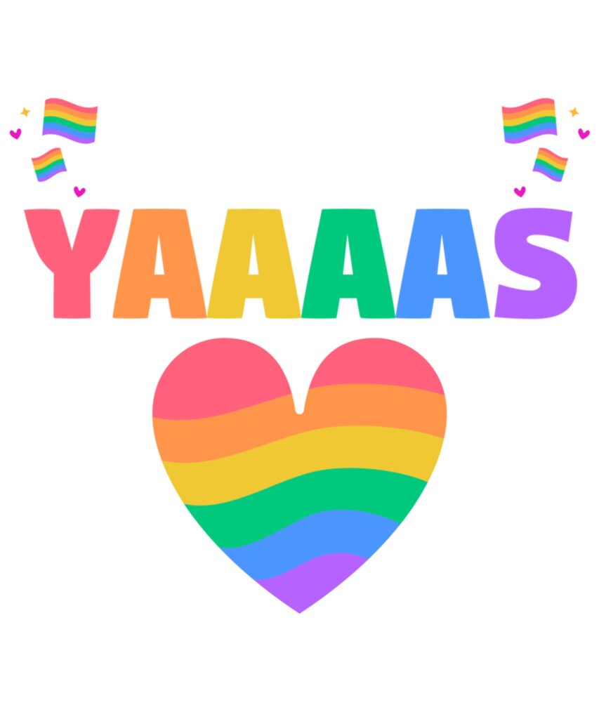 Pride Month LGBT Rainbow Gay Engagement I Said Yaas Long Sleeve T Shirt