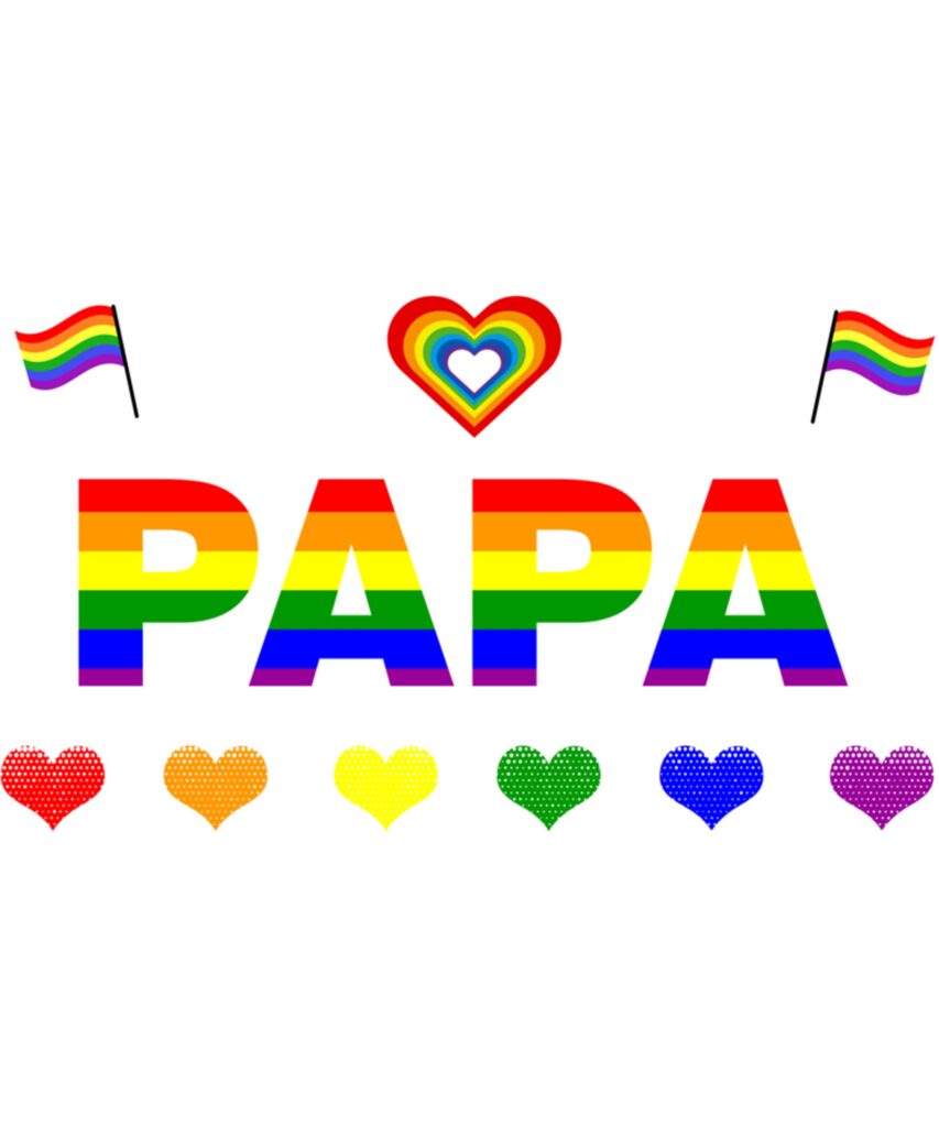 Proud Papa Rainbow LGBT T Shirt Gay Pride Month LGBT Long Sleeve T Shirt