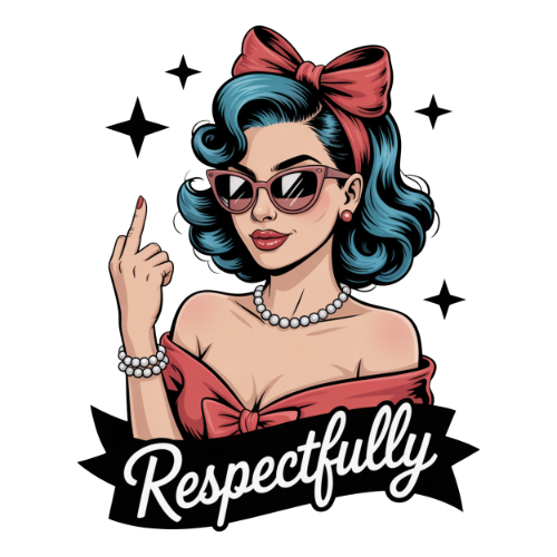 Sarcastic 89 Respectfully PNGRetroMiddle Finger Png 1