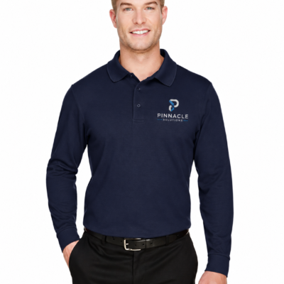 devon and jones custom embroidered long sleeve polo shirt with logo