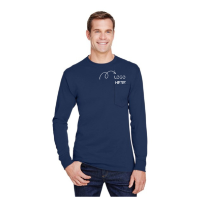 custom long sleeve t-shirt apparel front detail