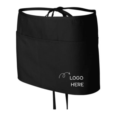 Waist Apron Embroidered with Your Branded Logo Here Waist apron embroidered with your branded logo here for restaurant, bar, café, and hospitality staff