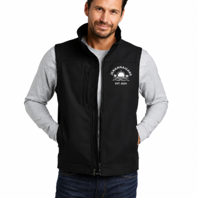 personalized CornerStone duck bonded soft shell vest for custom business apparel