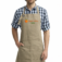 Custom embroidered long trendy apron with logo for restaurant, café, bar, and hospitality staff