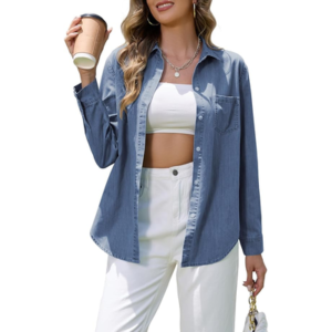 Personalized Hersuitful Chambray Western Shirt