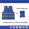 High visibility safety vest with reflective strips zipper and pockets feature details