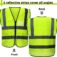 Custom logo safety green reflective vest for construction crews events and business branding
