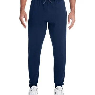 custom-logo-joggers-back-print-jerzees-975mpr Custom NuBlend joggers with logo or monogram on back Jerzees 975MPR