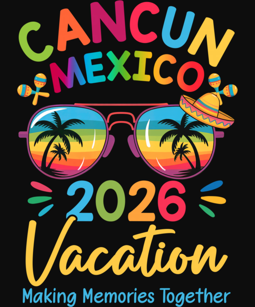 Cancun Mexico Vacation Beach 2026 Trip Squad Family Matching Long Sleeve T Shirt 3