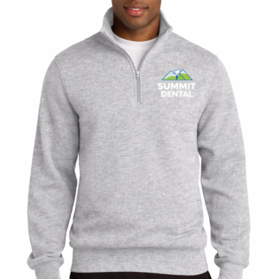 Custom Sport-Tek ST253 1/4-Zip Sweatshirt with small graphic logo on left chest for branded apparel and team wear