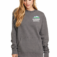 Custom crew neck sweatshirt with front pocket and graphic logo on chest for branded apparel and casual wear