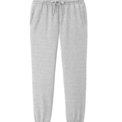 Custom Fleece Sweatpants Fabric Detail Custom womens fleece sweatpants soft fabric detail for printing logos or monograms District DT6110