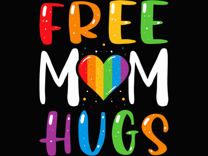 Pride 102 Free Mom Hugs Rainbow Heart LGBT Pride Month Long Sleeve T Shirt 1 1