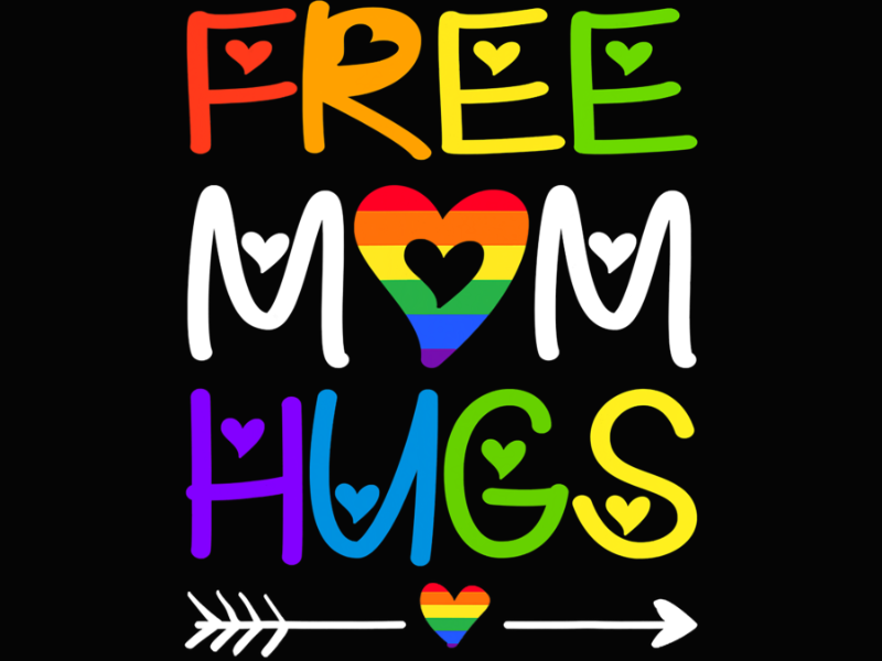 Pride 5 Free Mom Hugs Tshirt Rainbow Heart LGBT Pride Month Long Sleeve T Shirt 4