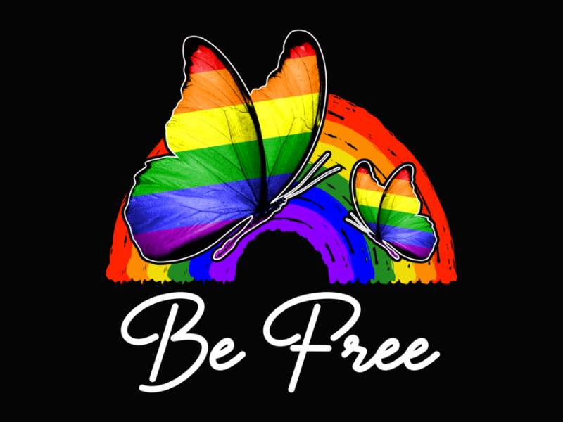 Pride 17 Gay Pride Flag Butterfly LGBT Pride Month CSD Be Free Gay Long Sleeve T Shirt 1