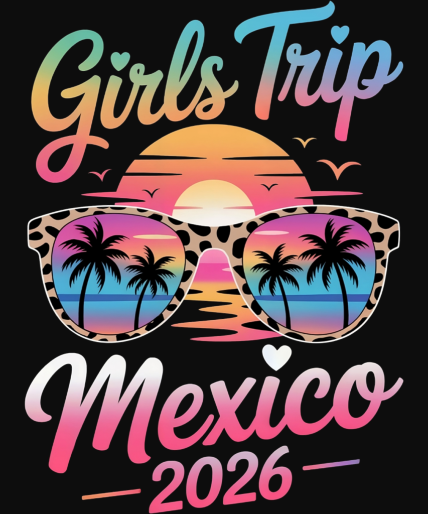 Girls Trip 2026 Mexico Weekend Birthday Besties Party Long Sleeve T Shirt 1 2