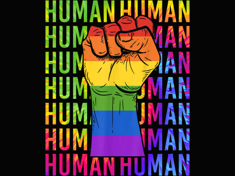 Pride 24 Human LGBT Tie Dye Shirt Lesbian Gay Pride Month Transgender Long Sleeve T Shirt 1