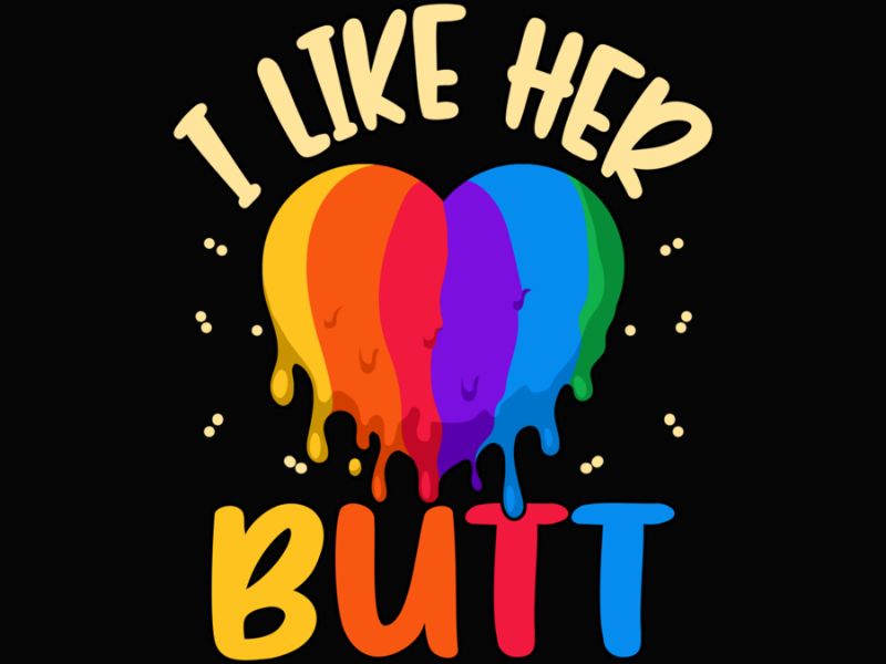 Pride 25 I Like Her Butt Bisexual LGBT Pride Month Long Sleeve T Shirt 1
