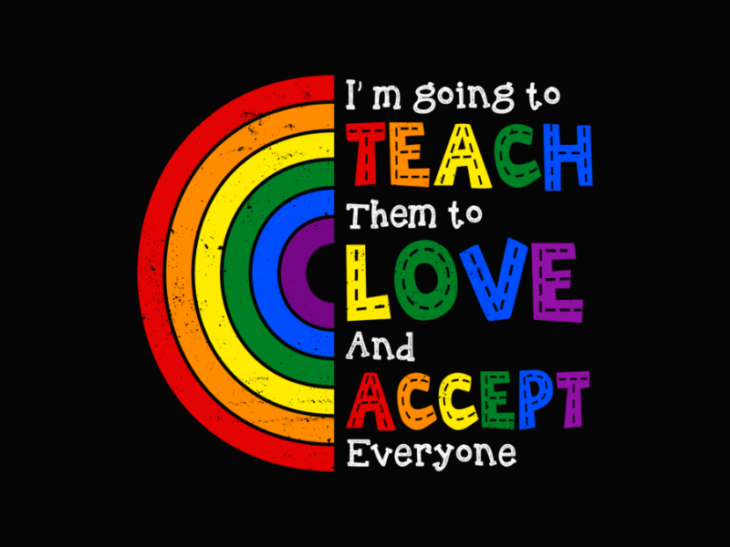 Pride 43 Love Accept Teacher LGBT Pride Month LGBTQ Gay Lesbian Long Sleeve T Shirt 1