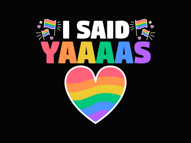 Pride 57 Pride Month LGBT Rainbow Gay Engagement I Said Yaas Long Sleeve T Shirt 1